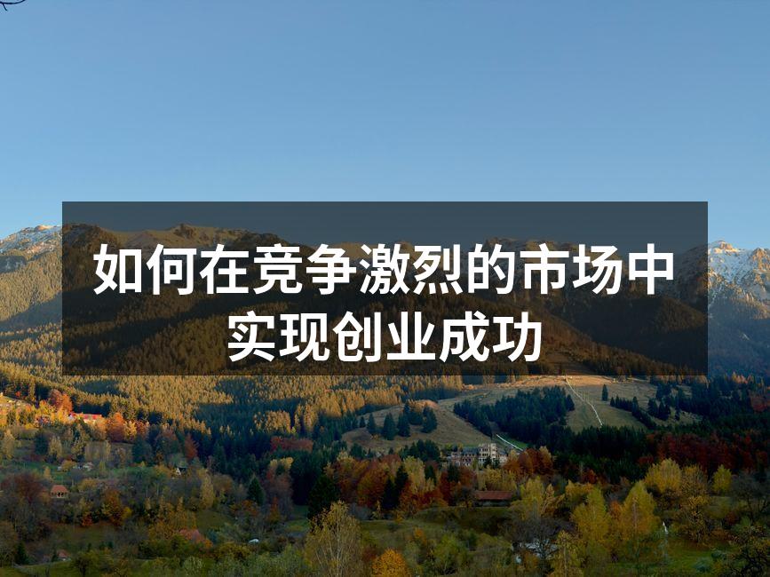 如何在竞争激烈的市场中实现创业成功